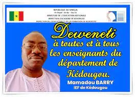 Hommage à Monsieur l’Ief de Kédougou, Mamadou Barry !