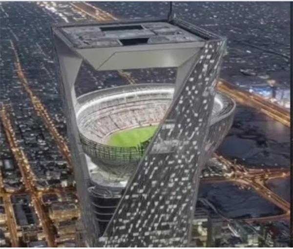 Arrêt sur image – Projet fou en Arabie saoudite : Un «stade du ciel» perché à 350 mètres au-dessus du désert